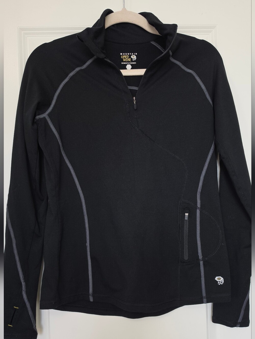 Mountain Hardwear Women’s Quarter Zip Pullover Black Size Small Athletic Hiking